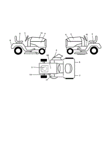 Decals parts for Poulan Riding Mower Tractor DPR22H46STA from AppliancePartsPros.com