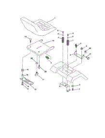 Seat Assembly parts for Poulan Riding Mower Tractor DPR22H46STB from AppliancePartsPros.com