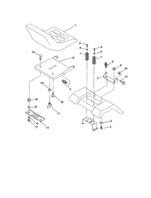 Seat Assembly parts for Poulan Riding Mower Tractor DPR22H48STB from AppliancePartsPros.com