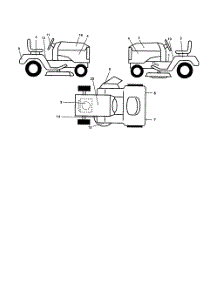 Decals parts for Poulan Riding Mower Tractor DPR22H48STB from AppliancePartsPros.com
