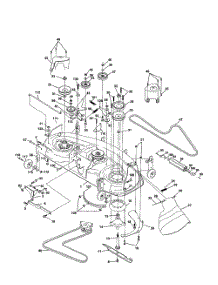 Mower Deck parts for Poulan Riding Mower Tractor DPR22H48STB from AppliancePartsPros.com