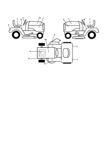 Decals parts for Poulan Riding Mower Tractor DPR22H48STC from AppliancePartsPros.com