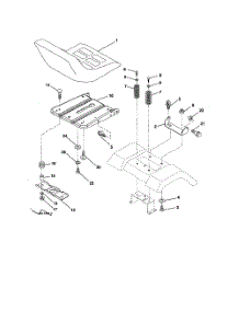 Seat Assembly parts for Poulan Riding Mower Tractor HD17542 from AppliancePartsPros.com