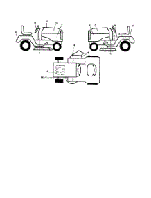 Decals parts for Poulan Riding Mower Tractor HD20H42 from AppliancePartsPros.com