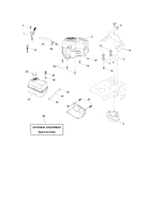 Engine parts for Poulan Riding Mower Tractor HD21H42 from AppliancePartsPros.com