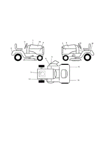 Decals parts for Poulan Riding Mower Tractor HD21H42 from AppliancePartsPros.com