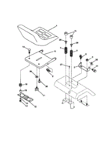 Seat parts for Poulan Riding Mower Tractor HDC185H46A from AppliancePartsPros.com