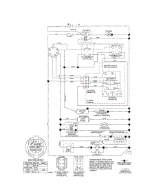 Schematic Diagram parts for Poulan Riding Mower Tractor P145107H from AppliancePartsPros.com