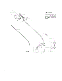 Drive Shaft  /  Handle  /  Shield parts for Poulan Grass Line Trimmer P1500 S.A. TYPE 2 from AppliancePartsPros.com