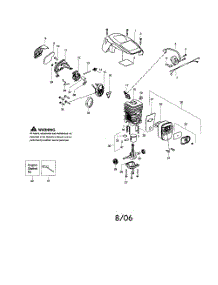 Shield  /  Cylinder  /  Crankshaft parts for Poulan Chainsaw P3516PR TYPE 1 from AppliancePartsPros.com