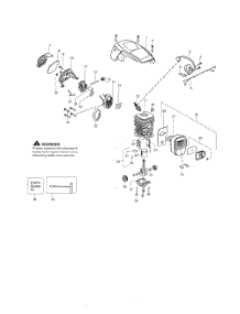 Cylinder  /  Shield  /  Crankshaft parts for Poulan Chainsaw P3816 TYPE 2 from AppliancePartsPros.com