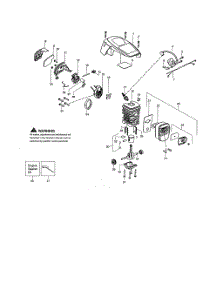 Cylinder  /  Shield  /  Crankshaft parts for Poulan Chainsaw P4018 TYPE 2 from AppliancePartsPros.com