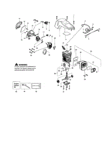 Shield  /  Cylinder  /  Crankshaft parts for Poulan Chainsaw P4018AV TYPE 1 from AppliancePartsPros.com