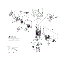 Shield  /  Cylinder  /  Crankshaft parts for Poulan Chainsaw P4018AVBH TYPE 1 from AppliancePartsPros.com