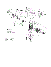 Shield  /  Cylinder  /  Crankshaft parts for Poulan Chainsaw P4018AVBH TYPE 2 from AppliancePartsPros.com