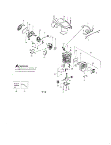 Cylinder  /  Shield  /  Crankshaft parts for Poulan Chainsaw P4018WT TYPE 2 from AppliancePartsPros.com