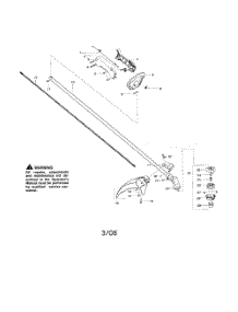 Driveshaft  /  Handle  /  Shield parts for Poulan Grass Line Trimmer P4500 from AppliancePartsPros.com
