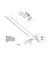Drive Shaft  /  Shield  /  Handle parts for Poulan Grass Line Trimmer P4500F TYPE 1 from AppliancePartsPros.com
