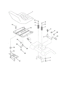 Seat parts for Poulan Riding Mower Tractor PB1638LT from AppliancePartsPros.com