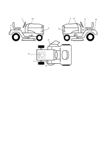 Decals parts for Poulan Riding Mower Tractor PB1638LT from AppliancePartsPros.com