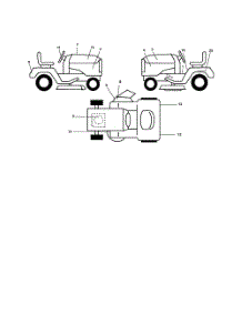 Decals parts for Poulan Riding Mower Tractor PB18542LT from AppliancePartsPros.com