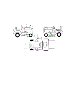 Decals parts for Poulan Riding Mower Tractor PB18542LT from AppliancePartsPros.com
