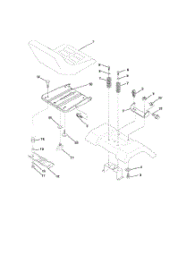 Seat Assembly parts for Poulan Riding Mower Tractor PB18542LT from AppliancePartsPros.com