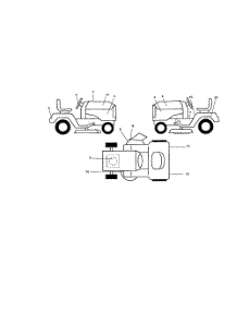 Decals parts for Poulan Riding Mower Tractor PB185H42LT from AppliancePartsPros.com