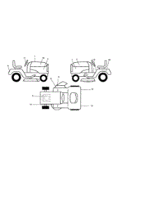 Decals parts for Poulan Riding Mower Tractor PB185H42LT from AppliancePartsPros.com