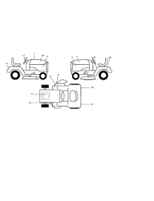 Decals parts for Poulan Riding Mower Tractor PB185H42LT from AppliancePartsPros.com