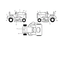 Decals parts for Poulan Riding Mower Tractor PB195H42LT from AppliancePartsPros.com