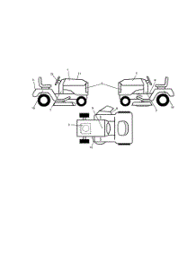Decals parts for Poulan Riding Mower Tractor PB195H46YT from AppliancePartsPros.com