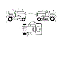 Decals parts for Poulan Riding Mower Tractor PB2042YT from AppliancePartsPros.com