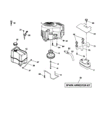 Engine parts for Poulan Riding Mower Tractor PB20H42YT from AppliancePartsPros.com