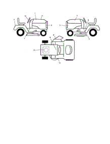 Decals parts for Poulan Riding Mower Tractor PB22H42YT from AppliancePartsPros.com