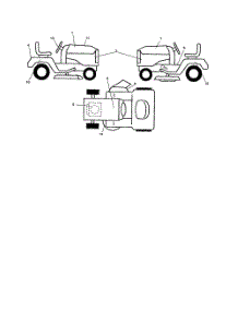 Decals parts for Poulan Riding Mower Tractor PB22H46YT from AppliancePartsPros.com
