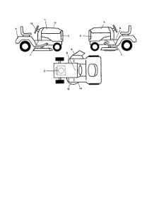 Decals parts for Poulan Riding Mower Tractor PB22H54YT from AppliancePartsPros.com