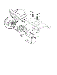 Seat Assembly parts for Poulan Riding Mower Tractor PBGT22H54 from AppliancePartsPros.com