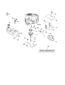 Engine parts for Poulan Riding Mower Tractor PBGT26H54 from AppliancePartsPros.com