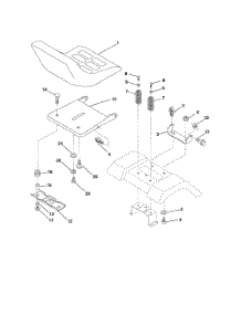 Seat parts for Poulan Riding Mower Tractor PD15538LT from AppliancePartsPros.com