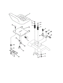 Seat parts for Poulan Riding Mower Tractor PD22H42STA from AppliancePartsPros.com