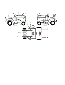 Decals parts for Poulan Riding Mower Tractor PD22H42STA from AppliancePartsPros.com