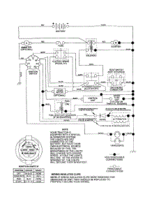Schematic Diagram parts for Poulan Riding Mower Tractor PD22H42STA from AppliancePartsPros.com
