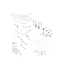 Seat Assembly parts for Poulan Riding Mower Tractor PK1942LT from AppliancePartsPros.com