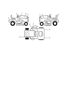 Decals parts for Poulan Riding Mower Tractor PK1942LT from AppliancePartsPros.com
