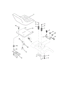 Seat Assembly parts for Poulan Riding Mower Tractor PK1942LT from AppliancePartsPros.com