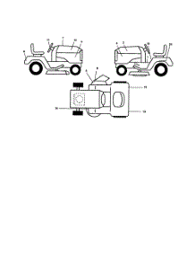 Decals parts for Poulan Riding Mower Tractor PK1942LT from AppliancePartsPros.com
