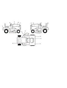 Decals parts for Poulan Riding Mower Tractor PK1942YT from AppliancePartsPros.com