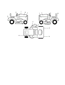 Decals parts for Poulan Riding Mower Tractor PK19H42LT from AppliancePartsPros.com