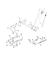 Mower Lift parts for Poulan Riding Mower Tractor PK19H42LT from AppliancePartsPros.com